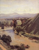 The Augustan Bridge at Narni [detail] by Jean Baptiste Camille Corot